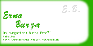 erno burza business card